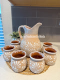 Ceramic Pitcher and Mugs