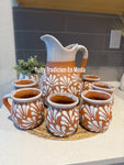 Ceramic Pitcher and Mugs